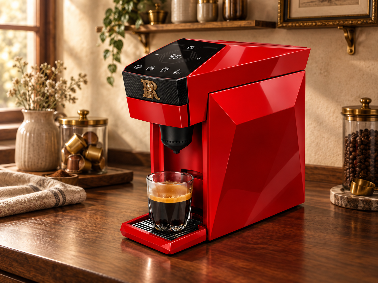 Red R.E.A.L capsule machine